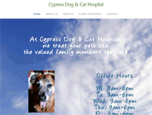 Tablet Screenshot of cypressdogandcathospital.com